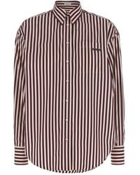 Brunello Cucinelli - Gestreepte Katoenen Shirt - Lyst