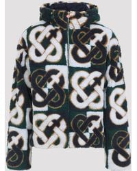 CASABLANCA - Monogram Fleece Jacket - Lyst
