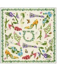 Ferragamo - Printed Silk Foulard - Lyst