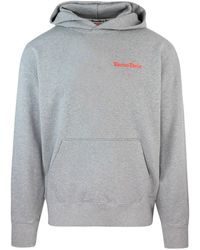 KENZO - Felpa Con Cappuccio Oversize Grigia - Lyst