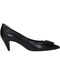 Saint Laurent - Anais Donna Leather Low Cut Neckline - Lyst