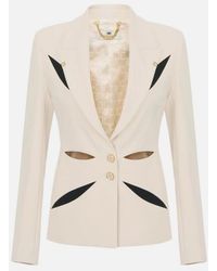 Elisabetta Franchi - Two Tone Cut Out Jacket - Lyst