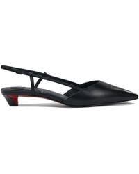 Christian Louboutin - Miss Z Slingina 25 Leather Slingback Pump - Lyst