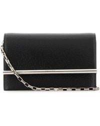 McQueen - Leather Mini Cross-Bar Clutch - Lyst