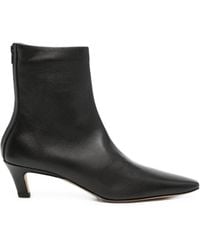 TOTEME - Leather Heel Ankle Boots - Lyst