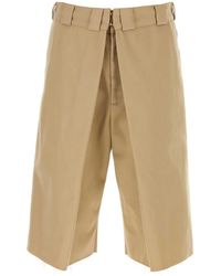 Givenchy - Cappuccino Polyester Blend Bermuda Shorts - Lyst