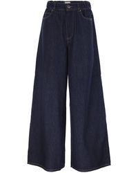 Weekend by Maxmara - Wkdzattera Vaqueros de mezclilla de algodón con pernera ancha - Lyst