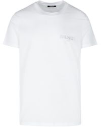 Balmain - Camiseta de algodón blanco de - Lyst