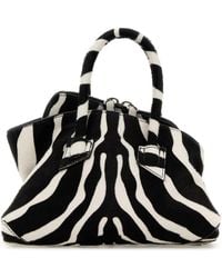 The Attico - Printed Calf Hair Mini La Passeggiata Handbag - Lyst