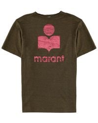 Isabel Marant - Zewel Linen T-Shirt With Print - Lyst