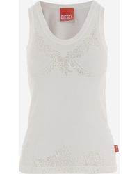 DIESEL X TINDER - Tank Top With Sheer Detailing - Lyst