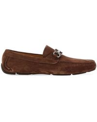 Ferragamo - Moccasin With Gancini Hook Detail - Lyst