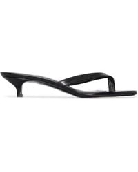 TOTEME - Leather Heel Thong Sandals - Lyst