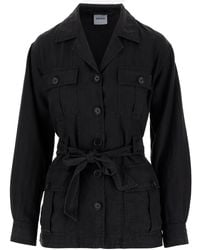 Aspesi - Chaqueta de safari con cinturón - Lyst