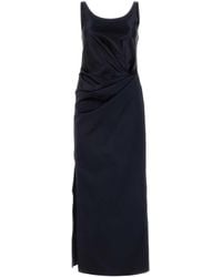 Fendi - Midnight Satin Dress - Lyst