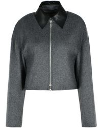 Sportmax - Giacca Di Lana Vergine Antracite 'Vacuo' - Lyst