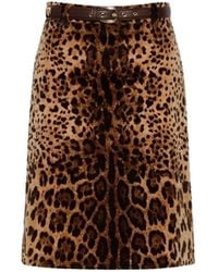 Max Mara - Leopard Falange Skirt - Lyst