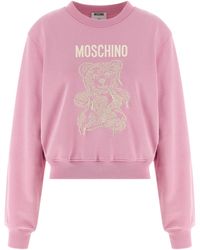 Moschino - Sweat À Motif Teddy Brodé - Lyst