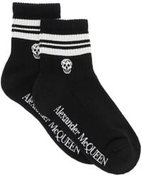 Alexander McQueen - Stripe Skull Sports Socks - Lyst