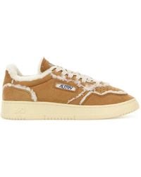 Autry - Medalist Shearling Lined Suede Sneakers - Lyst