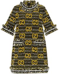 Gucci - Wool Mohair GG Dress - Lyst