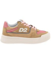 DSquared² - Suede New Jersey Sneakers en cuir - Lyst