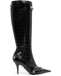 Balenciaga - Le Cagole Leather Heel Boots - Lyst