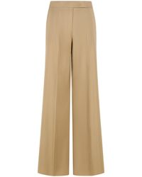 Max Mara - 'bronte' Beige Broek Van Scheerwolmix - Lyst