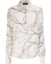 Fabiana Filippi - Pure Silk Shirt With Abstract Graphic Print - Lyst
