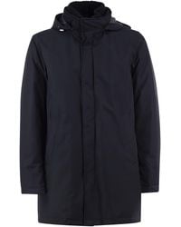 Herno - Hooded Parka With Knitted Inner Collar - Lyst