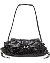DIESEL - Scrunch Leather Shoulder Bag - Lyst