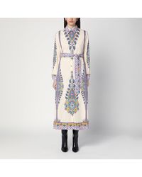 Etro - Cotton Chemise Midi Dress With Paisley Print - Lyst