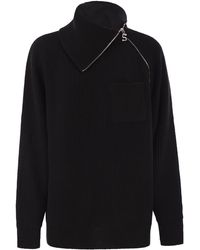Sportmax - Salpa Kasjmiermix Trui Met Ritssluiting - Lyst