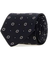 Saint Laurent - Embroidered Jacquard Tie - Lyst