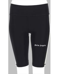 Palm Angels - Shorts Track Biker Con Logo - Lyst