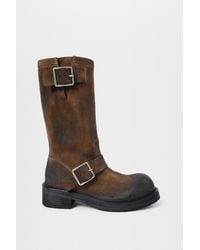Ann Demeulemeester - Sarith Engineer Biker Boots With Buckles (2601 W A40 Lt194 D0028) - Lyst