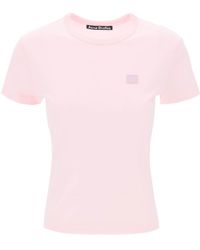 Acne Studios - Crew Neck T Shirt With Logo Patch - Lyst