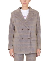 McQ - Double-Breasted Oversized Blazer With Mirror Lapels - Lyst