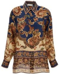 Zimmermann - Aster Printed Silk Shirt - Lyst