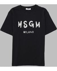 MSGM - Jersey T-Shirt - Lyst