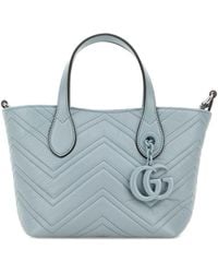 Gucci - Pastel Light Leather Small Gg Marmont Handbag - Lyst