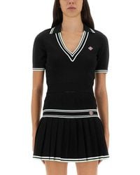 CASABLANCA - Fitted Viscose Polo - Lyst