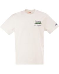 MC2 Saint Barth - T Shirt With Embroidery On The Chest - Lyst