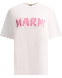 Marni - T -Shirt mit Logo - Lyst