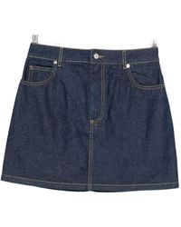 Maison Kitsuné - Denim Mini Skirt - Lyst