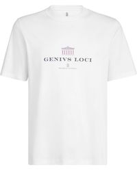 Brunello Cucinelli - T-Shirt Mit Grafischem Print - Lyst