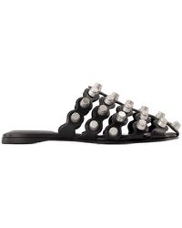 Alexander Wang - Rexa Cage Slide Flat Schuhe Leder schwarz - Lyst