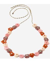 Sorbet Island - Heart Shaped Glass Bead Necklace - Lyst