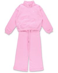 Nike - Girls' Soft Fleece Mini Two-Piece Half-Zip Sweatshirt & Wide-Leg Pants Set - Lyst