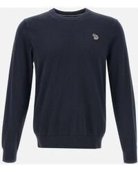 Paul Smith - Organic Cotton Navy Sweater - Lyst